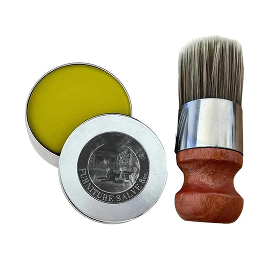 Möbelora Pflegebalsam mit Bürste für Holz und Leder