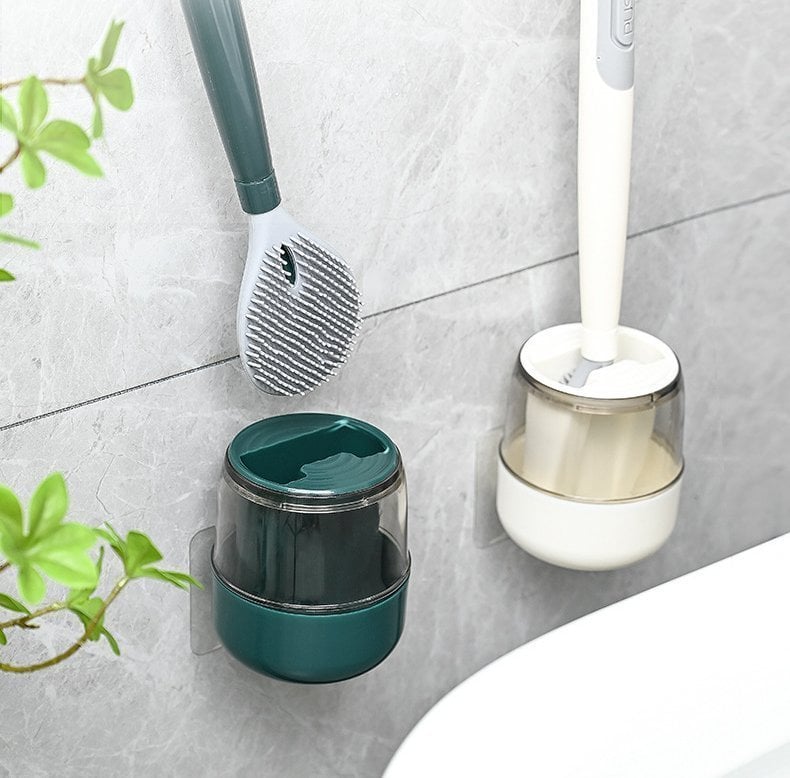 Silikon-Toilettenbürste mit praktischer Halterung für das Badezimmer