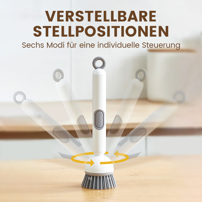 Drehglanz Geschirrbürste bei der Reinigung einer Schüssel