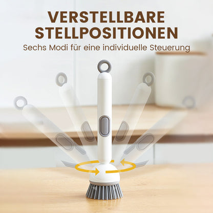 Drehglanz Geschirrbürste bei der Reinigung einer Schüssel