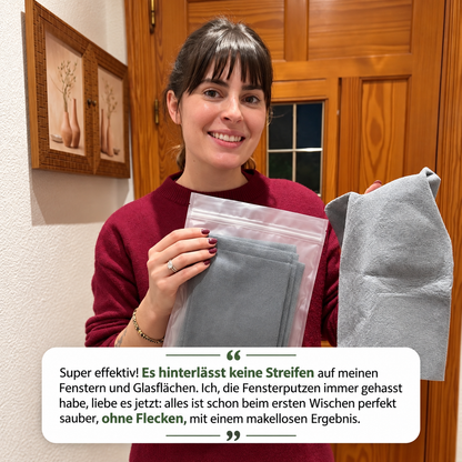 Mikrofaser-Reinigungstuch von Velunara auf einer sauberen Arbeitsplatte