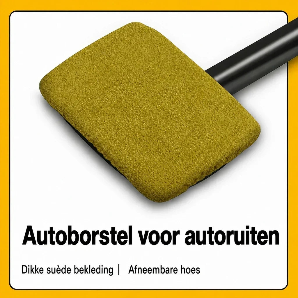 Klarvanta entfernt Beschlag von der Innenseite einer Autoscheibe