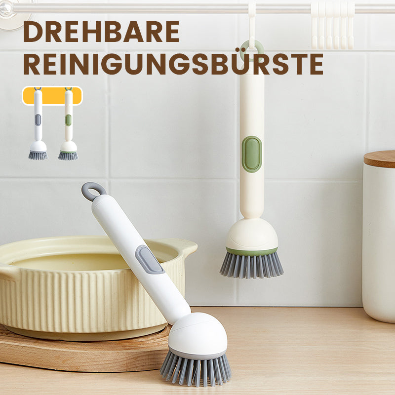 Drehbare Geschirrbürste zur gründlichen Reinigung von Tellern
