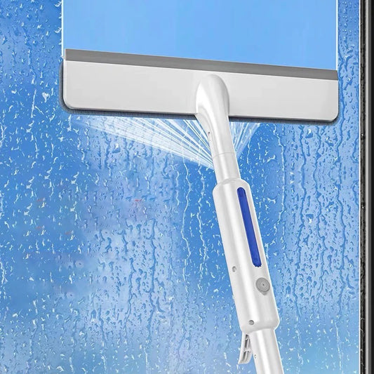 Fensterwischer | Sprühfunktion Und Mikrofaser | Teleskopstiel | Streifenfreie Reinigung