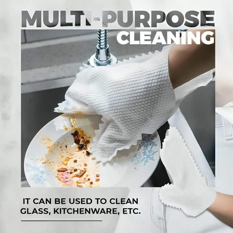 Handschuhe von Niveloa beim Reinigen im Haushalt