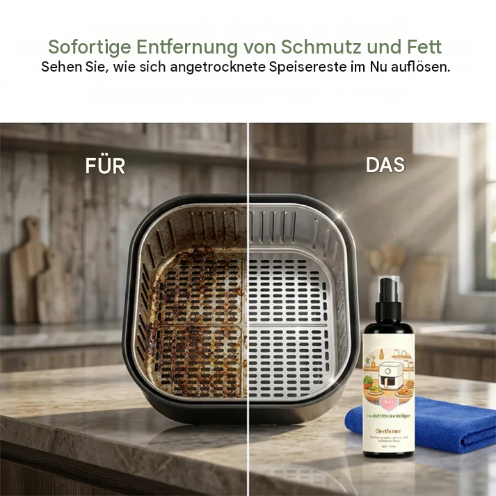 Fettklaro - Saubere Airfryer ohne hartnäckige Fettreste